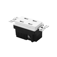 Prise murale intelligente à 6 sorties USB standard américaines, 10A, à tension stabilisée, pour salon et chambre à coucher
