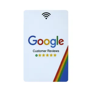 Özel baskılı NFC kartları Google temassız yorum kartı RFID sosyal medya kartvizit