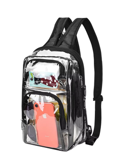 Sac à dos transparent approuvé pour les stades avec bretelles respirantes - Product Image 2