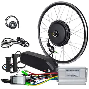 En iyi gözden geçirilmiş E bisiklet Hub Motor 500W 1000W 1500W 2000W 3000W 5000W elektrikli bisiklet Ebike e bisiklet dönüşüm kiti ile pil