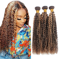 HOPE HAIR P4-27 #   Cheveux humains vierges brésiliens Remy de qualité 9A, 100 % naturels, double trame, bouclés crépus, pour tresses, longueurs de 10 à 30 pouces
