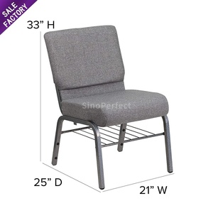 Silla de ceremonia apilable y duradera al por mayor, silla de iglesia moderna con tapicería entrelazada para teatro, con tablero de escritura, ecológica - Product Image 5