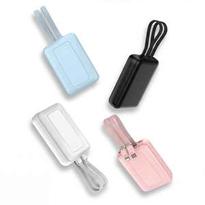 Gebra LED Display Mobile Power Bank 10000mAh Built-in Cable Fast <b>Charging</b> Ultra Slim Portable Design Type-C Interface Li-Polymer - Product Image 5