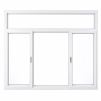 Fenêtre à battant moderne en PVC avec panneau fixe, double vitrage, ouverture à bascule, moustiquaire magnétique pour salon et salle de bain