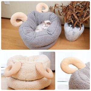 ที่นอนสัตว์เลี้ยงสุดสร้างสรรค์เตียงแมวผ้าฟลีซนุ่มให้ความอบอุ่นและนุ่มขึ้นสำหรับแมวและสุนัขตัวเล็ก - Product Image 4