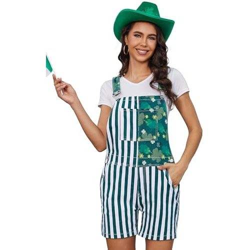 WomenGreen White Stripe