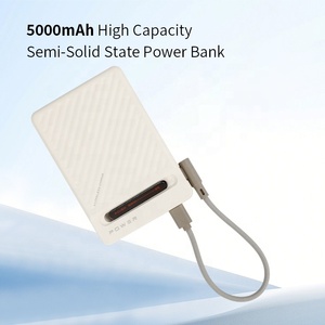<strong>Best</strong> Seller 5000mAh Magnetic <strong>Portable</strong> Power Bank Ultra-Thin Semi-Solid State Battery Fast Charging Wireless Charging - Product Image 2