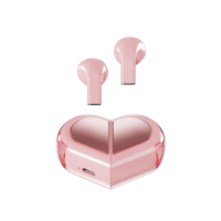 Earbud Grosir High-Fidelity Tws Nirkabel Bentuk Hati