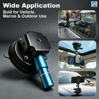 Support de fixation à ventouse pour pare-brise de voiture Altowell avec pompe manuelle en alliage d'aluminium et silicone pour appareil photo reflex numérique, caméra d'action, téléphone portable