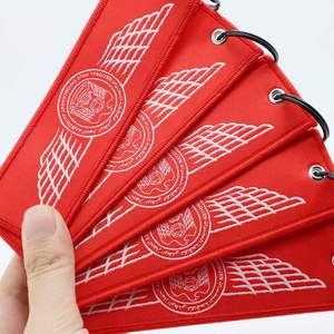 Porte-clés personnalisé avec logo, étiquette de vol tissée sur le thème des compagnies aériennes pour événements aériens et cadeaux promotionnels - Product Image 3