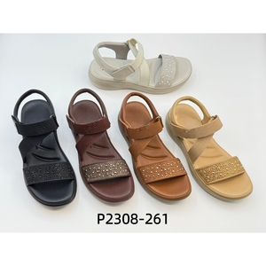 Trendy Dames <span class=keywords><strong>Platform</strong></span> Sandalen Strass Open Teen Slip-On Gesp Enkelband Verstelbare Bandjes Luxe Strandschoenen - Product Image 1