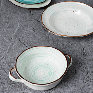 Service de table en porcelaine bleu et blanc à glaçure réactive moderne de haute qualité P&T pour <span class=keywords><strong>hôtel</strong></span> et <span class=keywords><strong>restaurant</strong></span>, compatible lave-vaisselle - Product Image 6