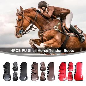 1 Juego de Botas Protectoras Ajustables <span class=keywords><strong>para</strong></span> Tendones de Caballo, Botas Protectoras Ajustables <span class=keywords><strong>para</strong></span> Patas de Caballo - Product Image 4