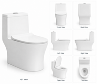 WC intelligent monobloc moderne avec double chasse, céramique de haute qualité, chasse automatique et lavage à l'eau chaude pour hôtels et salles de bain domestiques
