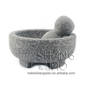 <span class=keywords><strong>Molcajete</strong></span> para <span class=keywords><strong>Guacamole</strong></span> de Granito de 8 Pulgadas <span class=keywords><strong>con</strong></span> Dos Tazones para Salsas - Product Image 4