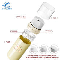 Flacon Airless Rond en Plastique PP 50ml 80ml 100ml 120ml 150ml – Contenant Cosmétique Givré pour Émulsion et Sérum Soin de la Peau
