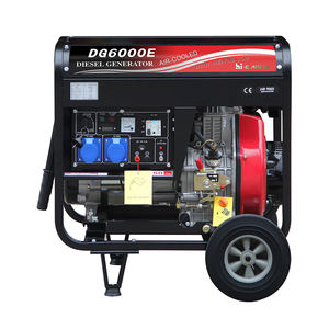 10 इंच के पहियों और डबल हैंडल के साथ 5 किलोवाट ओपन डीजल जनरेटर - Product Image 1