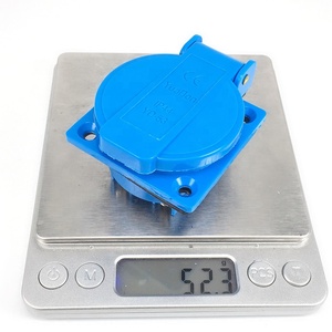 IP44 presa di alimentazione universale con coperchio 10 a250v <span class=keywords><strong>blu</strong></span> EU/US/UK/AU Power connettore impermeabile industriale con otturatore di sicurezza - Product Image 6
