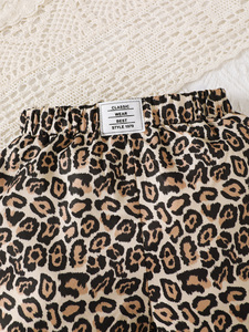 Set Estivo per Bambine: Camicia a Maniche Corte con Stampa Leopardata e Pantaloncini in Cotone, <span class=keywords><strong>Abbigliamento</strong></span> Casual per Bambini - Product Image 5