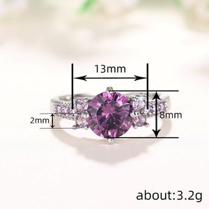 แหวนผู้หญิง แหวนแพลตตินั่มทรงกลมประดับเซอร์โคเนีย รุ่น JZ-761 - Product Image 4