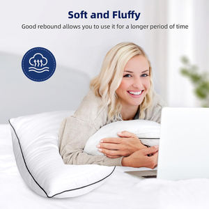 Tamaño Queen 48*74cm almohadas para dormir con alternativa de plumón para personas que duermen de espalda y de lado almohadas de cama esponjosas para <span class=keywords><strong>Hotel</strong></span> - Product Image 3