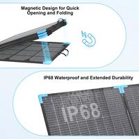 Panneau solaire bifacial ETFE 400W, dernière génération, panneaux solaires portables à cadre en aluminium pour le camping et les camping-cars