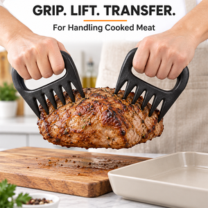 Meat Shredder Claws for Pulled Pork BBQ Meat Claws with Non-Slip Handles, Heat Resistant <b>Barbecue</b> Shredder Tool - Product Image 3