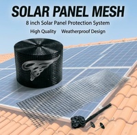 Kit de protection contre les nuisibles pour panneaux solaires, filet anti-nuisibles de 1/2 pouce, filet anti-oiseaux en vinyle noir avec crochets en J noirs, filet anti-oiseaux fixe