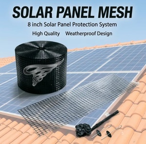 Kit de protection contre les nuisibles pour panneaux solaires, filet anti-nuisibles de 1/2 pouce, filet anti-oiseaux en vinyle noir avec crochets en J noirs, filet anti-oiseaux fixe - Product Image 6