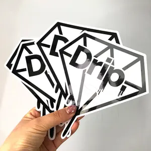 Wholesale Waterproof Can Add Die Cut Logo UV Resist Back Split Self Adhesive Promotional Custom Stickers Dye Cut Vinyl Stickers