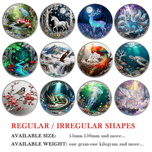 Medaglia da Collezione in Rame Puro .999 Placcato Argento da 1 oz con Rilievo Alto e Colorazione, Design <span class=keywords><strong>Fenice</strong></span>, Personalizzabile, Vendita all'Ingrosso - Product Image 4
