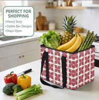 Sac de courses pliable avec poignée, motif feuille d'Ulu hawaïenne, logo personnalisé, pour pique-nique en extérieur, sac de rangement pour courses