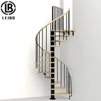 Европейская модная лестница изогнутой формы, изогнутая лестница из стали и дерева