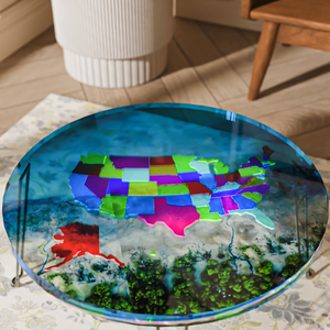 Molde de silicona 3D LEQU Happy And Fun Map Puzzle River Table Decor, fácil de desmoldar, para resina epoxi, arte y decoración del hogar. - Product Image 4
