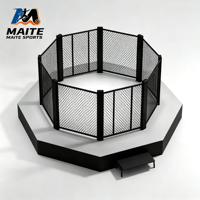 Zone d'entraînement octogonale rembourrée de protection intégrale avec couche extérieure durable anti-déchirure pour la salle de sport, le studio, le Jiu-Jitsu brésilien et la lutte