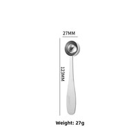Cuillère doseuse graduée ESTICK en acier inoxydable 304 avec poignée en forme de goutte d'eau pour grains de café et poudre de matcha