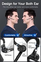Headset Bluetooth G6 untuk Kantor Bisnis dengan Aptx Noise Cancelling dan Mic, untuk iPhone Android, Pengemudi Truk dan Bus