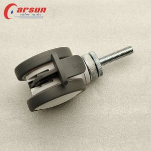Ruedas Giratorias Carsun OEM con Eje Roscado Personalizado, Ruedas de Acero Médico Duraderas de 63 mm, Capacidad de Carga de 45 kg, Rodamiento de Bolas Simple, Freno de Bloqueo Total - Product Image 5