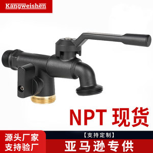Kangweishen Brass Faucet NPT 3/4 Wall Mounted Black Frost Resistant For Balcony Lawn Outdoor Use - Product Image 4