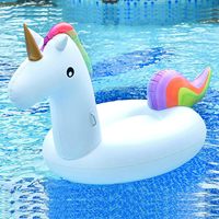 Grand flotteur de piscine gonflable en forme de licorne, jouets de fête, flotteurs de plage d'été, jouets de piscine gonflables pour adultes et enfants
