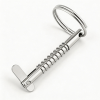 Goupille à dégagement rapide 1/4 pouce pour bimini avec anneau de traction à ressort à came, en acier inoxydable 316, quincaillerie marine pour bateau et yacht