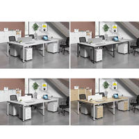 Système commercial ordinateur bureau poste de travail meubles Table en bois cloison de bureau