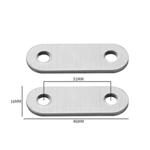 Soporte Recto de Acero Inoxidable 46X16MM, Conector Duradero para Soporte de Estante de Marco de Fotos - Product Image 1