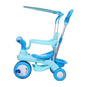 Triciclo todo en uno de alta calidad para niños, cochecito de bebé con paraguas