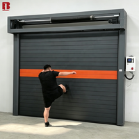 Porte de garage à enroulement rapide Bolang, moderne, en aluminium, isolée, de luxe, résistante aux chocs, à grande vitesse