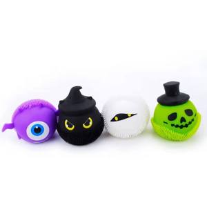 Jincan 2024 Vente en gros de balles lumineuses d'Halloween, jouets moelleux à presser, jouets fantaisie en forme de crâne monstre pour filles - Product Image 2