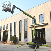 Plateforme de travail aérienne d'usine, plateforme élévatrice télescopique avec design araignée, élévateur compact sur chenilles