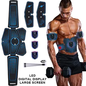 Appareil de stimulation musculaire 2023 Electronic EMS Battery Operation Fitness Abdominal Muscle Trainer 6 Pack ABS Stimulator