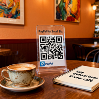 Letrero de Mesa con Código QR de Acrílico Personalizado, Porta Menús Digital para Cafetería, Restaurante, Salón, Exhibición de Señalización Comercial Moderna 2026