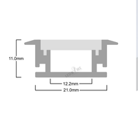 Luz Led de perfil de aluminio de alta calidad, 6063-T5 27x11mm, perfil de aluminio para Luz lineal Led